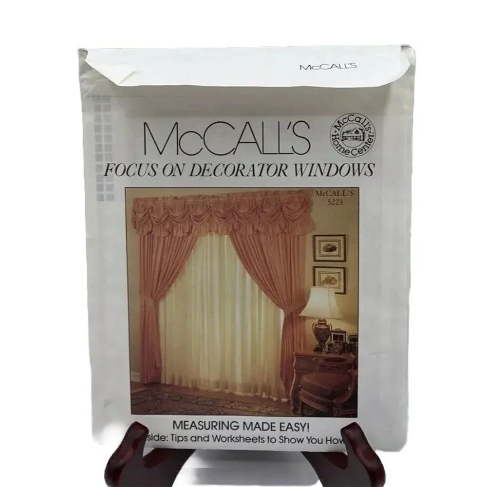 McCalls Focus On Decorator Windows Measuring Made Easy Tips Worksheets DIY 90s